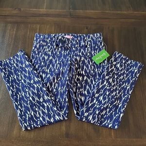Lily Pulitzer AOP Fish Capri Cropped Pants NWT